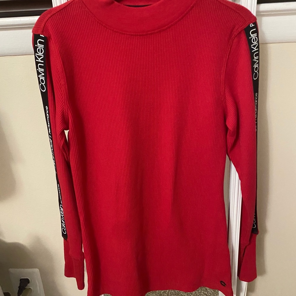 Red Calvin Klein long sleeve thermal